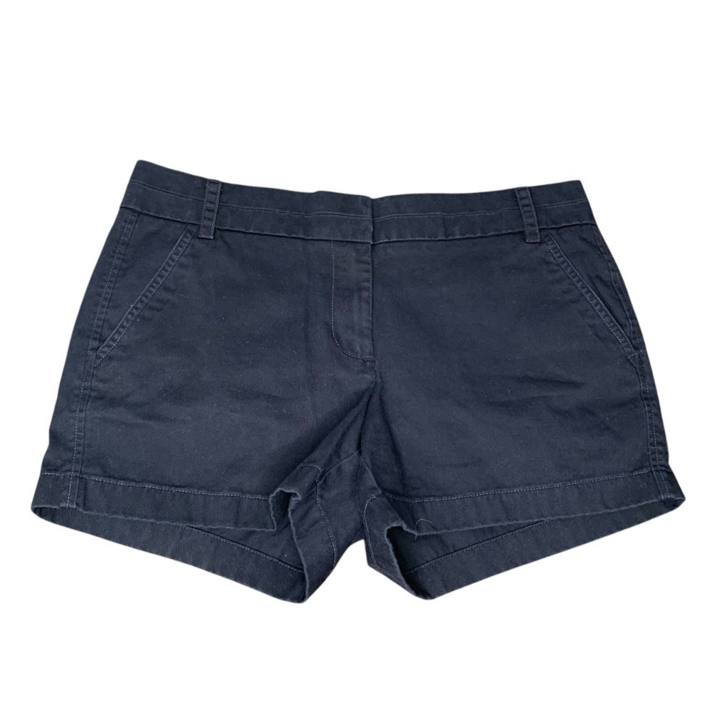 J. Crew navy cotton Chino 4" stretch short Midrise. Size 8
